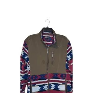 Hooey Women's Sweater Aztec Print Full Zip Ride-Tight Elastic Cuffs Brown‎ Large thumbnail 4