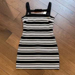 Hutch Black and White Striped Bodycon Mini Dress Small NWT C11-115 thumbnail 2