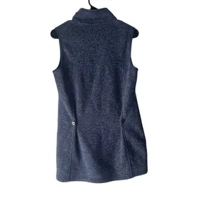 Orvis Womens XS Navy Blue Heather Sweater Fleece Full Zip Mock Neck‎ Vest thumbnail 5