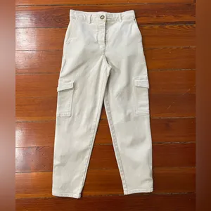 Wilfred Free Modern Cream Utility Cargo Pants Tab Hem Size 4🧡🎀 thumbnail 9