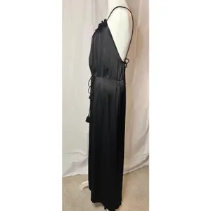 NWT & Other Stories Strappy Tassel Tie Maxi Dress Black sz. 2 thumbnail 10