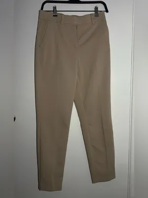H&M Women's Straight-Leg High-Waist Trousers - Beige thumbnail 2