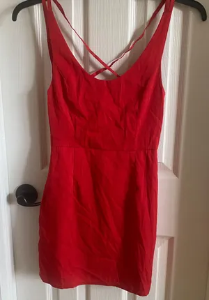 Tobi Red Mini Dress thumbnail 4