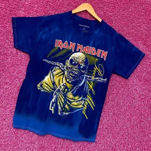 Iron Maiden Piece of Mind Oversized Tie Dye Tshirt size Small thumbnail 3