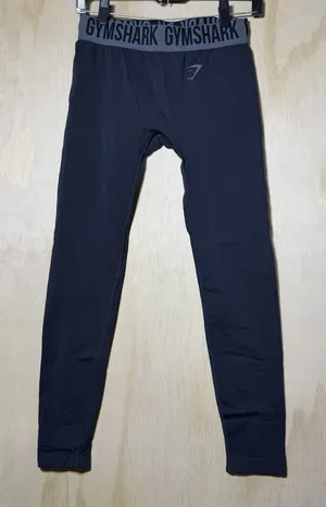 Gymshark Compression Leggings Women's Medium Black Gray Workout‎ Pants thumbnail 1