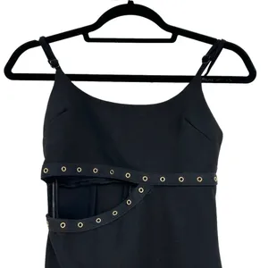 Superdown Kelly‎ Cut Out Dress Black Mini Grommet Size Small thumbnail 4