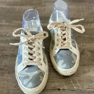 Dolce Vita Camouflage Canvas Slip On Sneakers W/Lace Up, Size 8 thumbnail 1