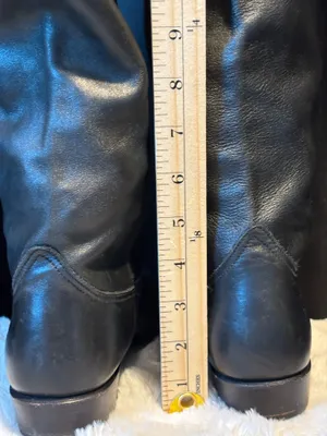 Frye Riding Boots Leather Black Melissa Pull-On thumbnail 9