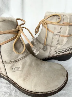 UGG Australia Cove Fieldstone Suede Sheepskin Boots 5136 Womens 8 With Box thumbnail 9