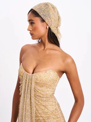 miss circle ada dress Gold Size XS thumbnail 2