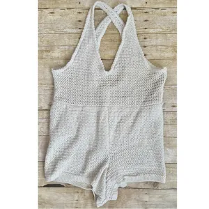 Free People Beach FP Beach Clear Skies Fauxchet Romper Natural Cream thumbnail 3