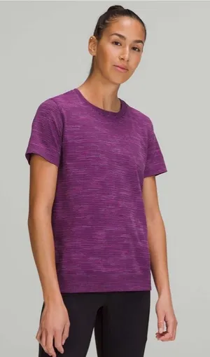 Lululemon Swiftly relaxed short sleeve purple shirt yoga Pilates athleisure thumbnail 1