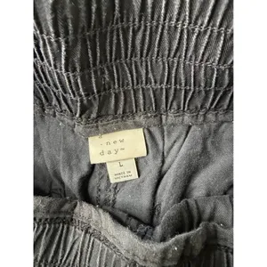 A New Day Womens Black Jogger Pants Elastic Drawstring Waist Size Large thumbnail 3