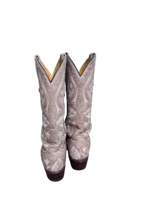 Women's Corral Western Beige White Embroidery Snip Toe Boots G1086 6.5 thumbnail 5