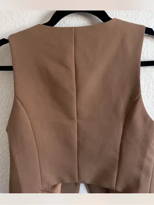 EDIKTED TAN VEST JACKET  M thumbnail 9