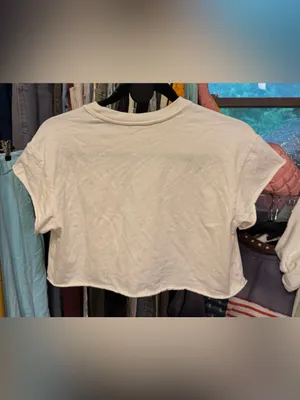 NWOT Free People FP Movement Hot Shot Graphic Cropped Tee - Ivory Stamp - XS thumbnail 8