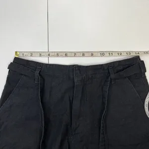 Abercrombie & Fitch S Shorts Black Linen Blend Tie Waist Casual Summer Cuffed thumbnail 12