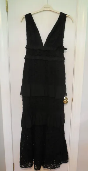 Prom Formal Dress Black Lace Dress thumbnail 1
