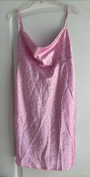 Zara Pink Floral Cowl Neck Slip thumbnail 1