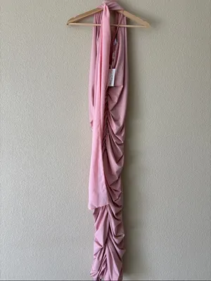 Petal & Pup Reia One Shoulder Body Con Dress w/ Ruched Sides, Draping Scarf- NWT thumbnail 6