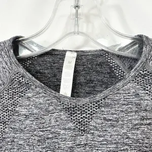 Seamless Workout‎ Set Gray Activewear Long Sleeve Crop Top Leggings TikTok 779 thumbnail 15