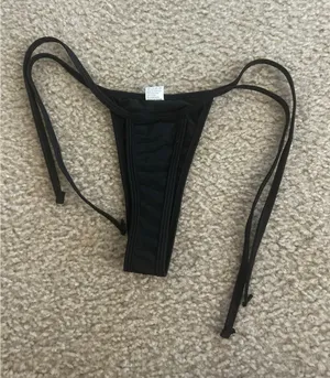 C365 tiny black beach bikini bottom size small thumbnail 1