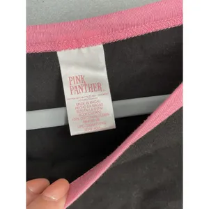 Pink Panther Womens Ringer T-Shirt Black Pink Prowler Graphic OSFM thumbnail 5
