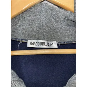 Doublju Women's Double Hood Pullover Hoodie Sweatshirt Blue Gold‎ Womens M thumbnail 3