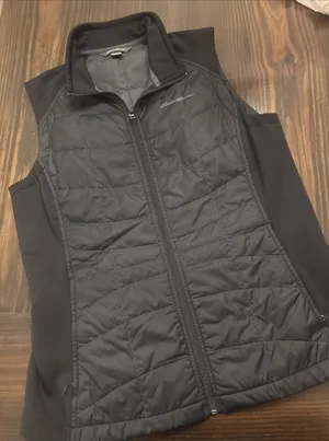 Eddie Bauer Womens Fleece Hybrid Vest Large Lightweight Hiking Outdoor Puffy thumbnail 1