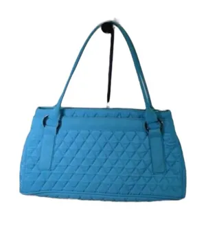 Vera Bradley Quilted Blue Shoulder Bag One Size Green Interior thumbnail 1