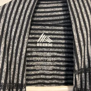 RBX Womens Black‎ Gray Striped Full Zip Athletic Jacket Thumbholes S Activewear thumbnail 8