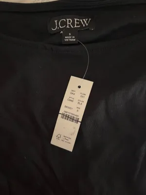 J.Crew Bubble Skirt Black Fitted Tank Dress Poplin thumbnail 2