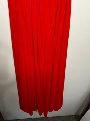 Lovers + Friends Revolve Theo Strapless Red Ruffle High‎ Slit Chiffon Maxi Dress thumbnail 6