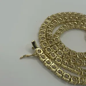 Moissanite Gold Tennis Chain Miami Iced Out Necklace VVS1 5mm 20 Inch Brand New thumbnail 6