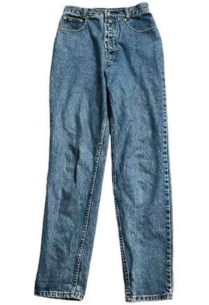 Vintage LAWMAN Women’s High Rise 5 Button Fly Tapered Leg Denim Jean Size 8 EUC. thumbnail 1