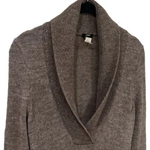 J. Crew Alpaca Blend Plunge V-Neck Long Sleeve Sweater Capsule Cozy Cabincore‎ S thumbnail 3