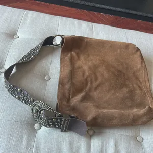 Leatherock USA Brown Western Suede Studded Slouchy Shoulder Purse thumbnail 4