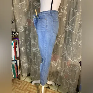 Style and Co Straight Leg Distressed Denim Blue Jeans thumbnail 6
