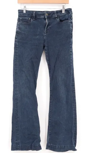 Gap 1969 Modern Flare Jeans Dark Wash Stanton Blue Denim 29s Fall 2013 thumbnail 1