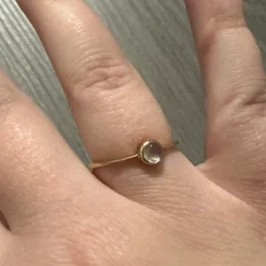 925‎ Sterling Silver Gold Plated Single Rhinestone Ring Size 5.5 Estimated thumbnail 3