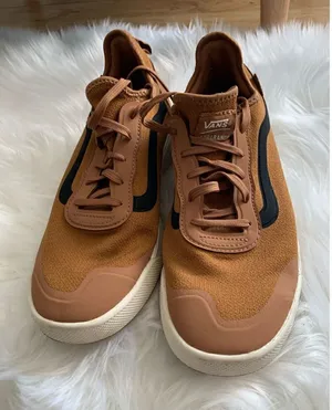 Vans unisex brown/orange sneakers men’s 9.5 and women’s 11 thumbnail 1