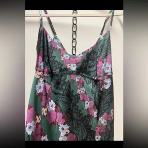 Free People Right This Way Printed Bias Slip Dress. Size Large thumbnail 6