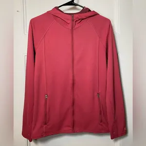 KUHL Full Zip Lightweight Hooded Sweatshirt Outdoor Athleisure Pink Sz Medium thumbnail 1