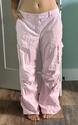 Pink Cargo Pants Size Large thumbnail 3