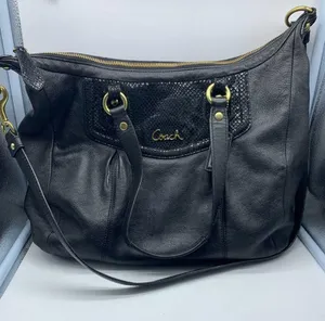COACH Ashley black leather satchel thumbnail 4