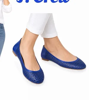 J. CREW Nora Bright Royal Blue Perforated Leather Ballet Flats Italy Size 8.5 thumbnail 1