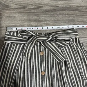 See You Monday Linen Blend Striped Midi Skirt‎ Size L Black White Nautical Cottagecore Modest thumbnail 5