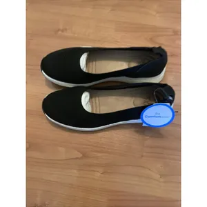 Time And Tru Women's Comfort Black Ballet Flats Shoes Black White Size 8 thumbnail 11