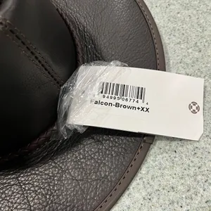 Leather Cowboy Brown Western Hat XXL Falcon Two Tone American Hat Makers thumbnail 5
