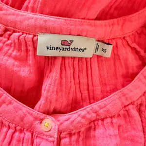 Vineyard Vines Seastitch Double Gauze Tiered Cotton Mini Shirt Dress XS No Belt thumbnail 5